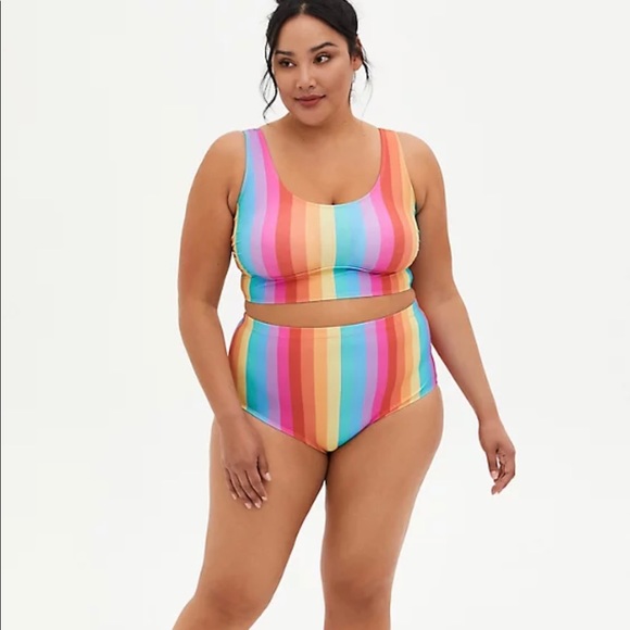torrid rainbow swimsuit